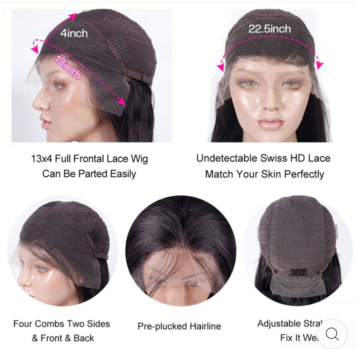 Royal Black 13x4 HD Lace Frontal Wig Straight