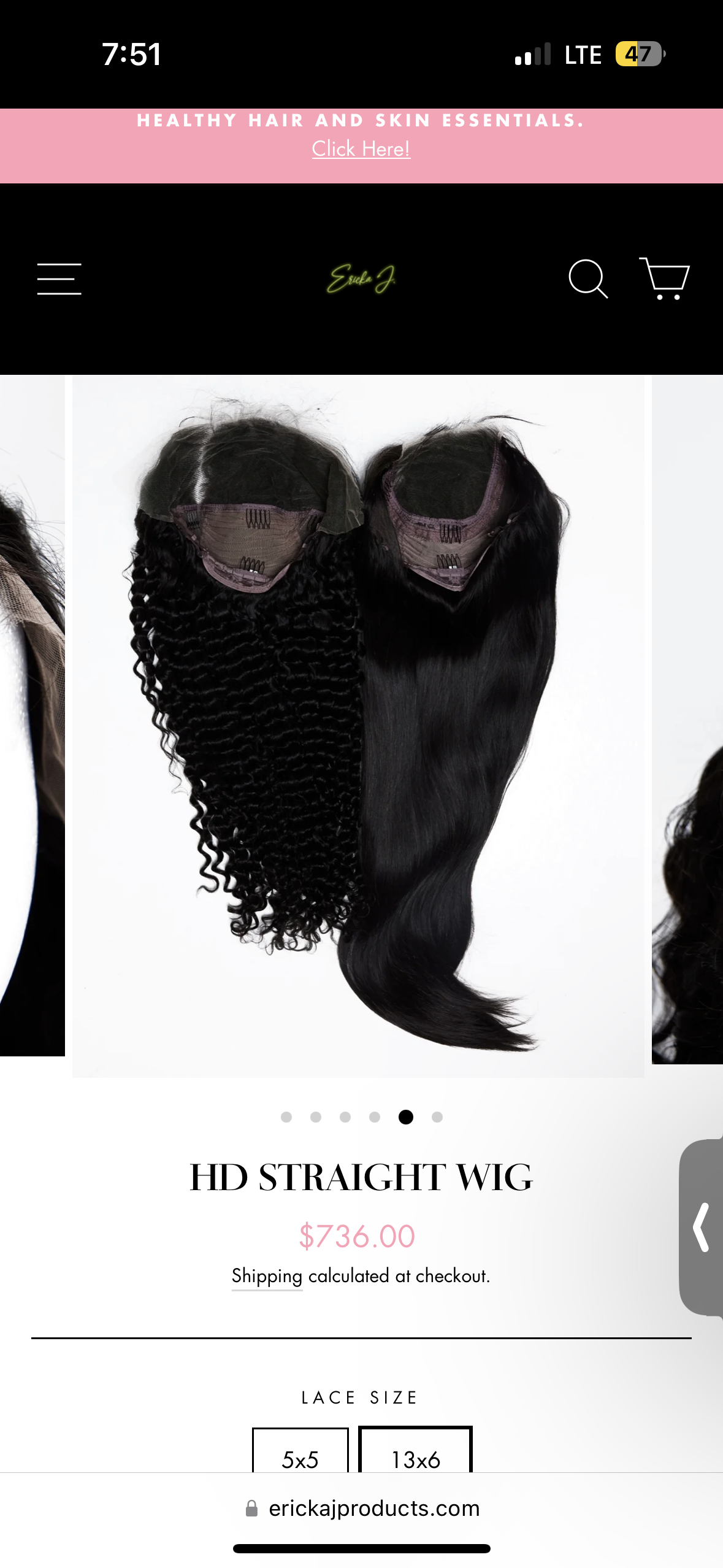 Royal Black 13x4 HD Lace Frontal Wig Straight